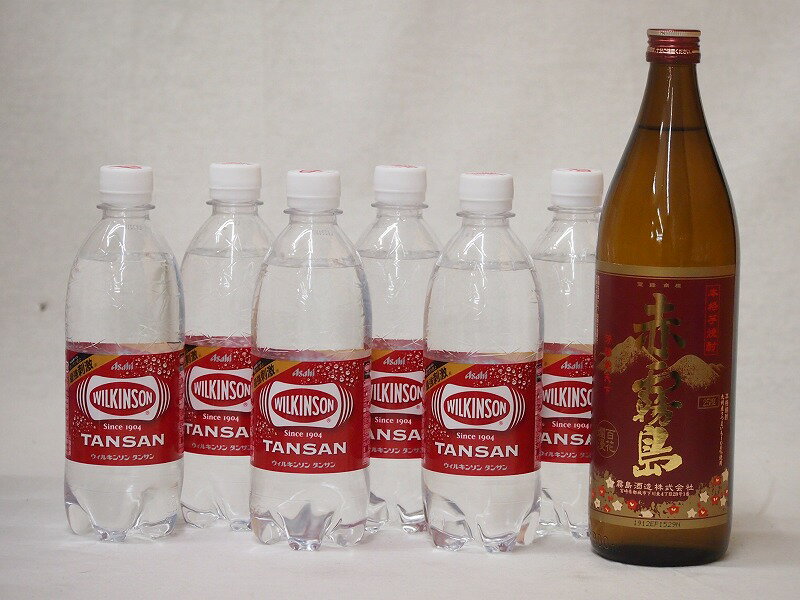 家のみ本格酎ハイ7本セット(ウイルキンソンタンサン 炭酸水ペット 芋焼酎 赤霧島(宮崎県)) 500ml×6本 900ml×1本