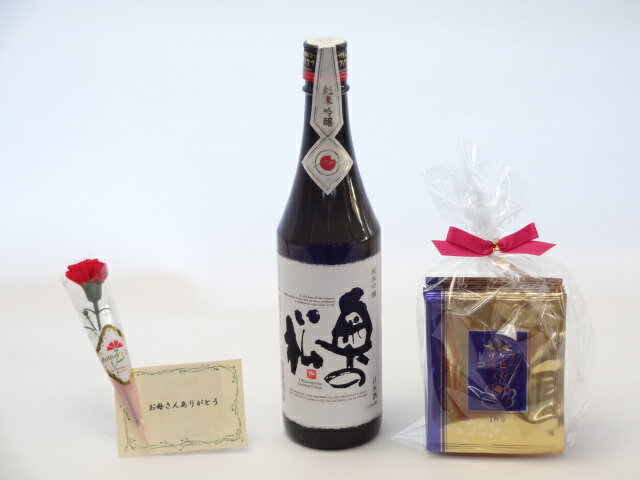 母の日 ギフトセット 日本酒セット 挽き立て珈琲(ドリップパック5パック)(奥の松酒造 鯛の姿のように躍動美あふれる「酒の王様」 純米吟醸 720ml[福島県])母の日カード お母さんありがとうカーネイション
