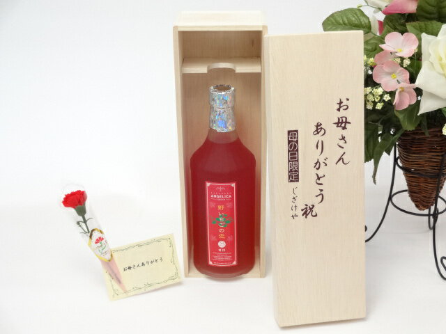 【最大2000円オフクーポン16日1:59迄】母の日 ギフトセット 焼酎セット お母さんありがとう木箱セット(神楽酒造 野いちご酵母 野イチゴの恋 25度 720ml(宮崎県))母の日カード お母さんありがとうカーネイション