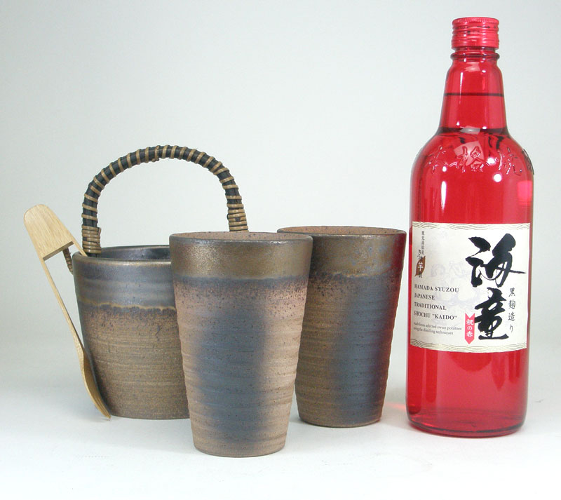 楽天贈り物本舗じざけや豪華酒器セット 陶芸作家　安藤嘉規作（芋焼酎　海童　720ml）焼酎ギフト