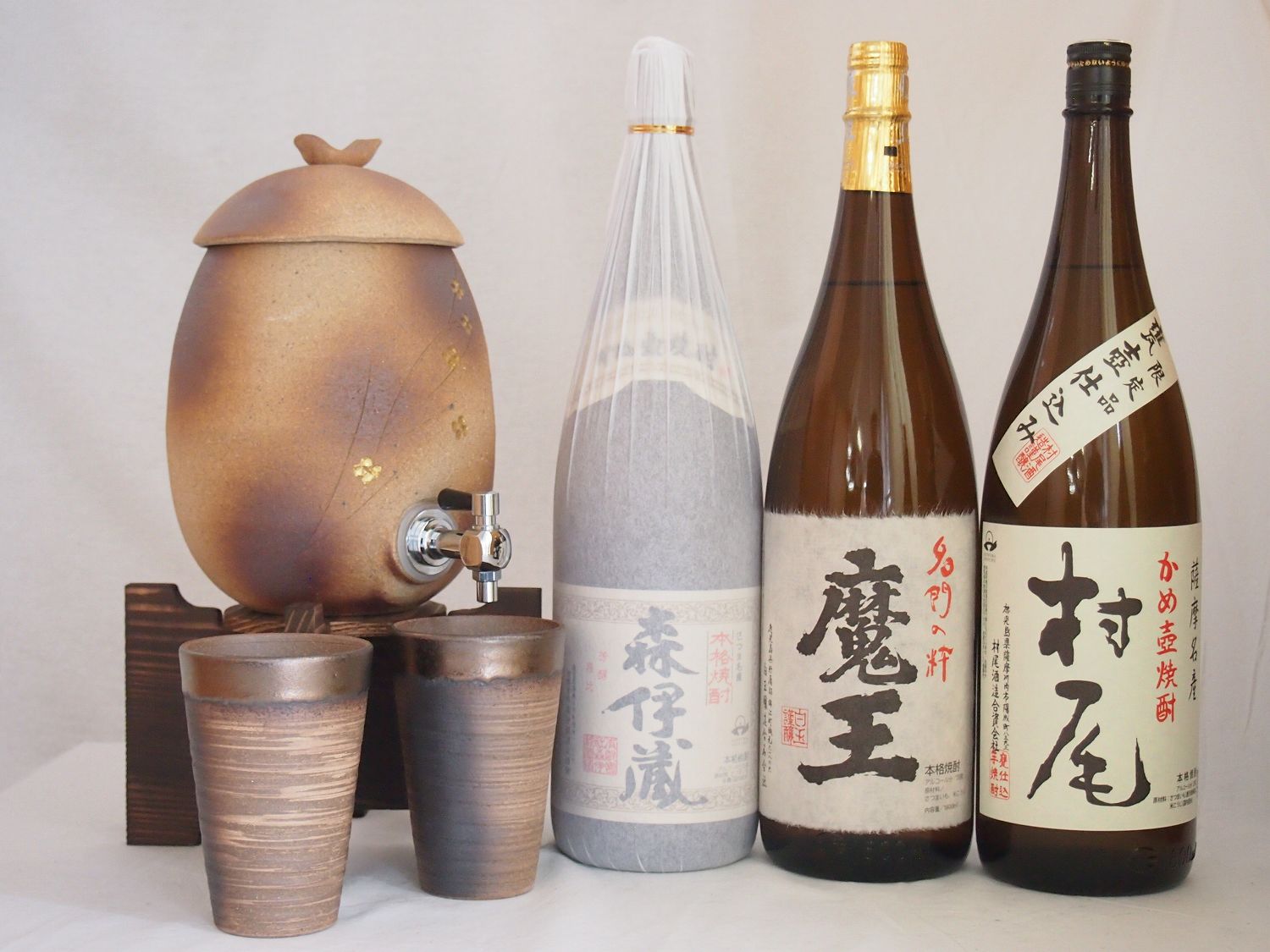 信楽焼・明山窯 焼酎サーバー 火色金小紋 220...の商品画像