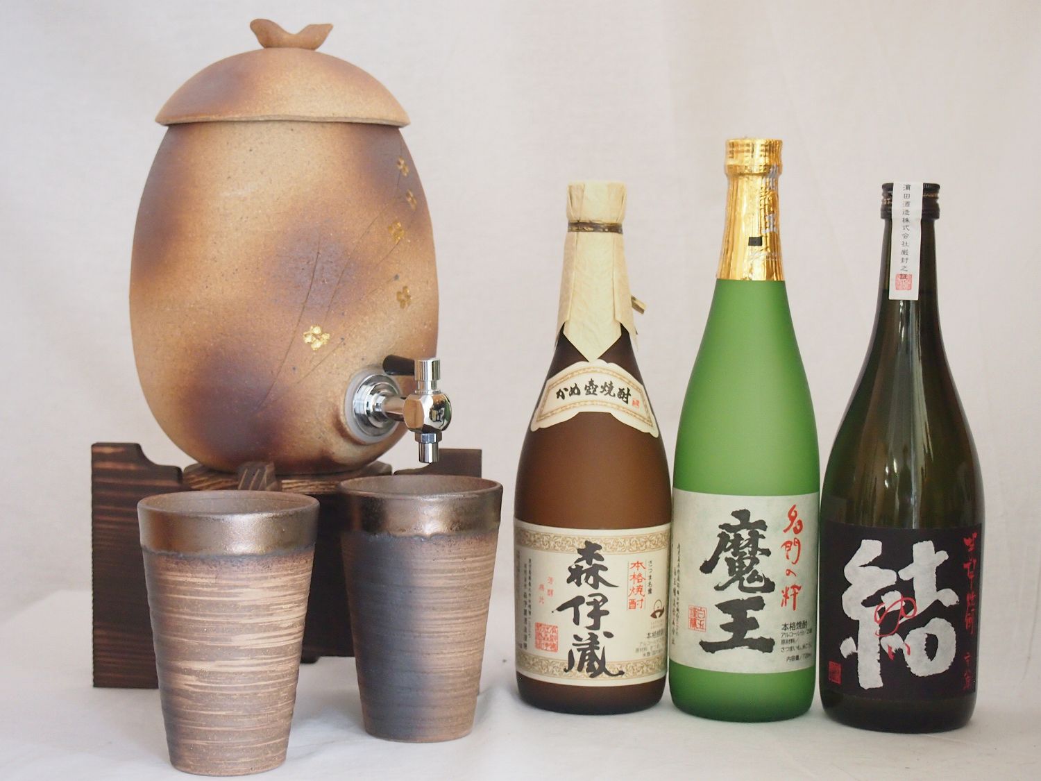 信楽焼・明山窯 焼酎サーバー 火色金小紋 220...の商品画像