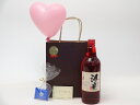 お誕生日 風船セット焼酎セット(濱田酒造 芋焼酎 祝の赤 黒麹造り海童 720ml(鹿児島県))メッセージカード ハート風船 ミニチョコ付き
