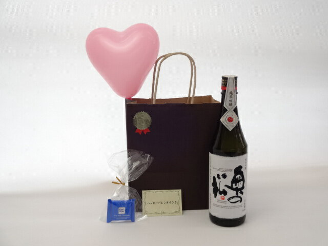 お誕生日 純米吟醸セット(奥の松酒造 鯛の姿のように躍動美あふれる「酒の王様」 純米吟醸 720ml[福島県])メッセージカード ハート風船 ミニチョコ付き