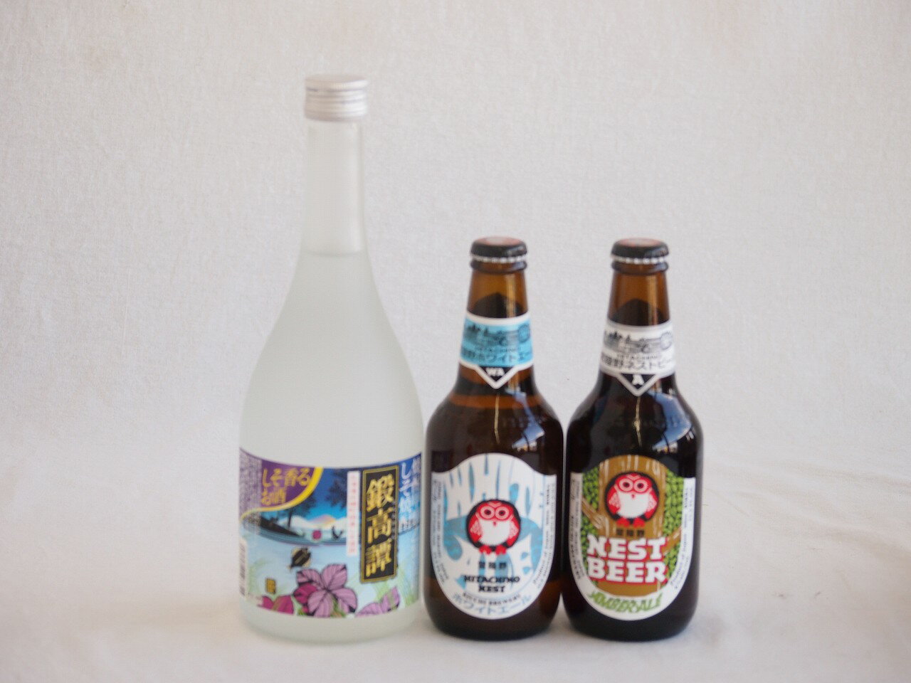 鍛高譚とクラフトビール3本セット(合同酒精しそ焼酎 鍛高譚20度(北海道) 常陸野 アンバーエール(茨城県..