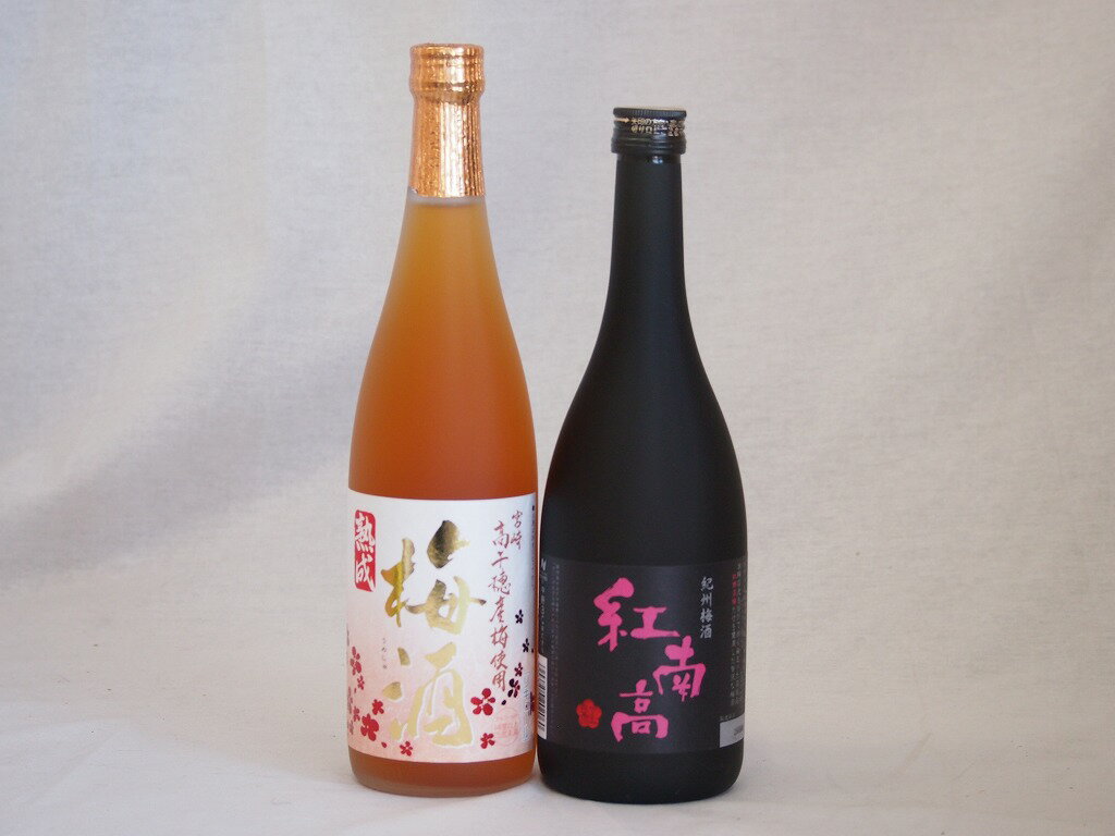 梅酒のみ比べ2本セット(紅南高梅酒20度(和歌山) 高千穂産梅使用熟成梅酒) 720ml×2本
