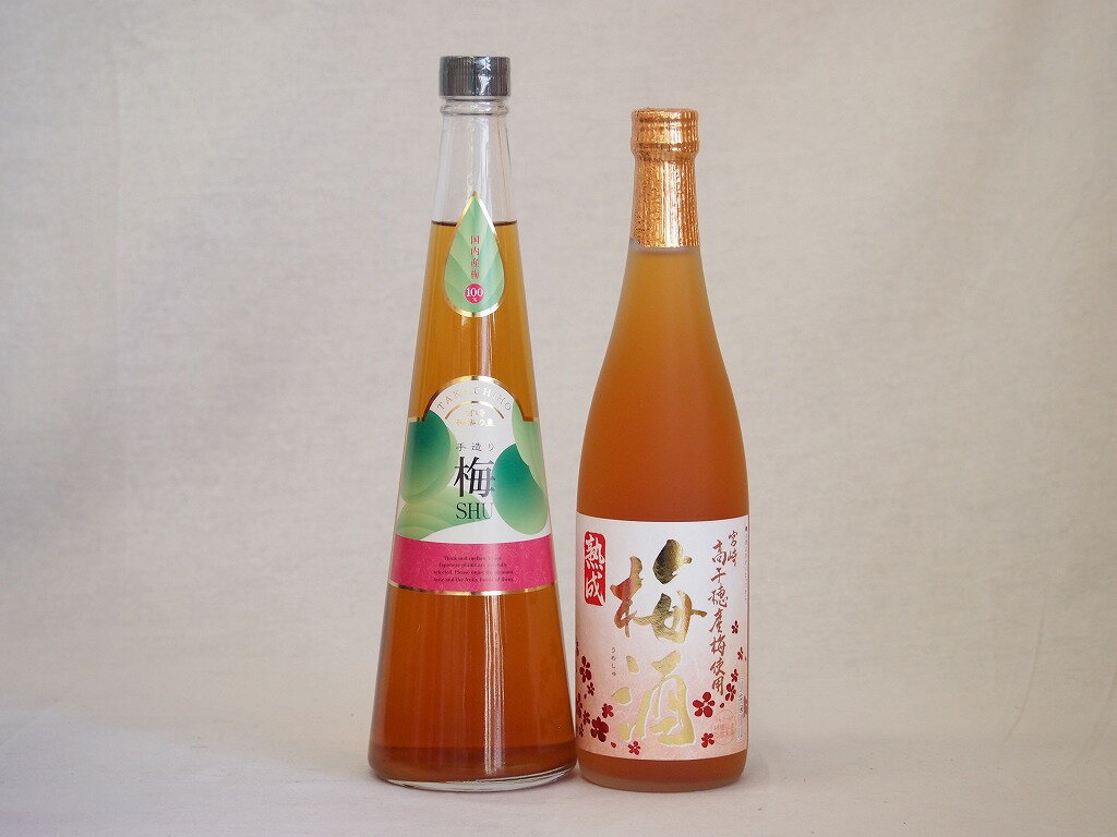 果物梅酒2本セット(高千穂産梅使用熟成梅酒 手作り梅酒(宮崎県)) 720ml×2本