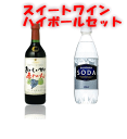 スイート赤ワインハイボールセット(赤ワイン720ml+ソーダ水500ml×3本)