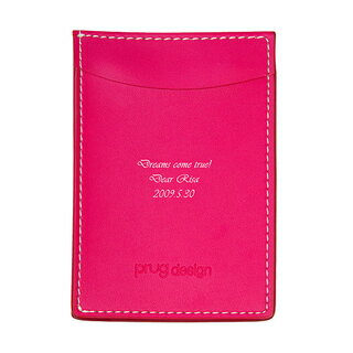 【名入れ】 パスケース ピンク