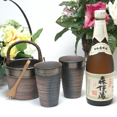 豪華酒器セット陶芸作家　安藤嘉規作（森伊蔵　芋焼酎 720ml）焼酎ギフト