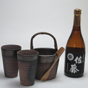 佐藤 芋焼酎 豪華酒器セット陶芸作家　安藤嘉規作（本格芋焼酎　佐藤黒720ml）焼酎ギフト