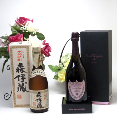 森伊蔵 セレクションSAKE史上最強福袋2本セット(芋焼酎森伊蔵720ml ドン　ペリニヨン　ロゼ750ml)