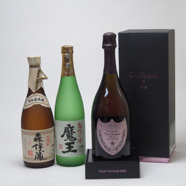 森伊蔵 セレクションSAKE史上最強福袋3本セット(芋焼酎魔王720ml 芋焼酎森伊蔵720ml ドン ペリニヨン ロゼ750ml)