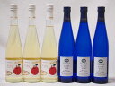国産フルーツ甘口ワイン6本セット Cider 青森弘前産りんご使用(京都府)3本 甲州ナイアガラ(山梨県)3本 500ml×6本