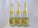 3本セット マンズ ゴールド スパークリングワイン 金箔入りワイン 白 やや甘口 11% 720ml×3本