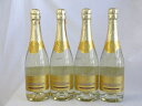 4本セット マンズ ゴールド スパークリングワイン 金箔入りワイン 白 やや甘口 11% 720ml×4本