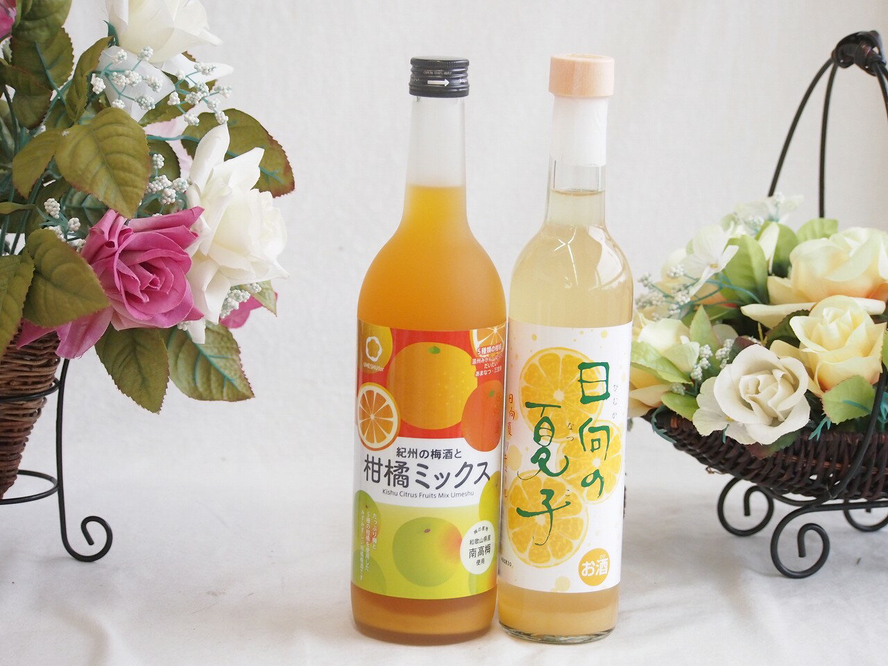 【最大2000円オフクーポン10日1:59迄】柑橘系のお酒特集 2本セット(紀州の梅酒と柑橘ミックス12度(和歌山県) 日向の夏子12度(宮崎県)) 720ml×1本 500ml×1本