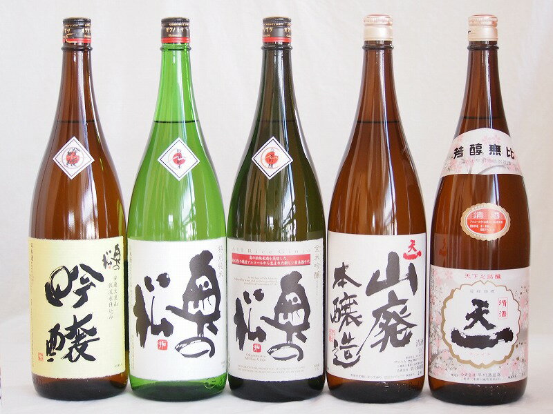 特選日本酒セット 奥の松 天一 5本セット 奥の松(特別純米 吟醸 全米吟醸) 天一(山廃本醸造) 1800ml×5本 5本セッ