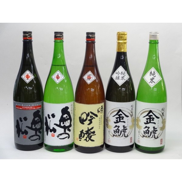 特選日本酒セット 奥の松 金鯱 5本セット 奥の松(特別純米 吟醸 全米吟醸) 金鯱(純米 純米吟醸) 1800ml×5本 5本