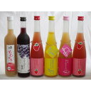 果実リキュール6本セット 紀州産 南高梅使用ブルーベリー梅酒 500ml(和歌山)・梅リキュール ももとろ500ml 奥の松酒造