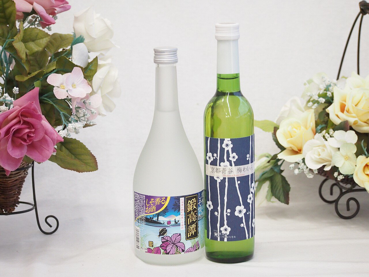 紫蘇香り引き立つ鍛高譚と国産ワインセット(京都青谷 梅わいんワインやや甘口(京都府)500mlしそリキュール鍛高譚(北海道)720ml