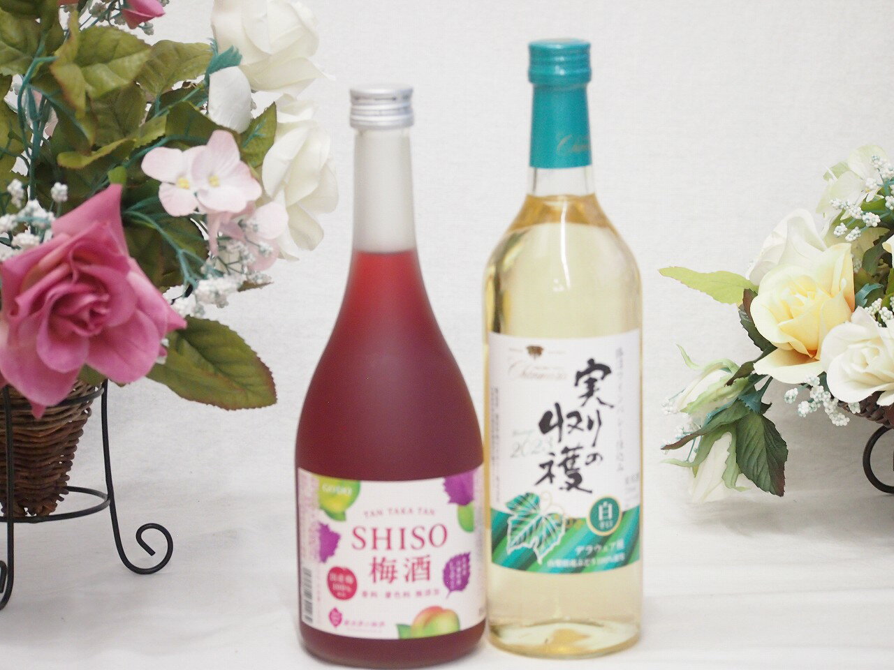 鍛高譚の梅酒と国産ワインセット(実りの収穫 白辛口ワイン 辛口(山梨県)720ml鍛高譚梅酒720ml