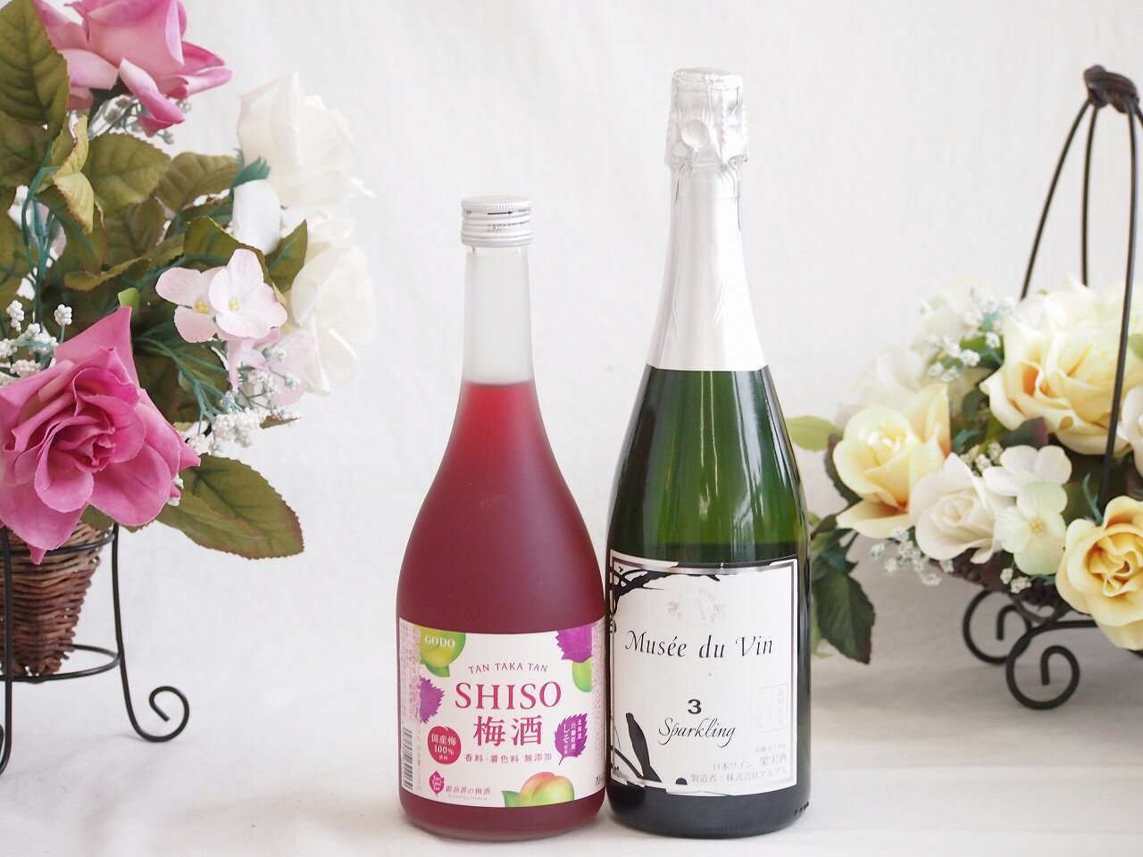 鍛高譚の梅酒と国産ワインセット(MdV オアシス3 白スパークリングワイン辛口(長野県)750ml鍛高譚梅酒720ml