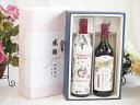 夏の贈り物お中元 感謝の贈り物ボックス イタリア黒葡萄品種赤ワインと国産ワインセット(国産葡萄100%使用 おいしい日本ワイン 赤ワイン 中口(山梨県)720m...