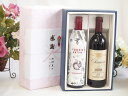 夏の贈り物お中元 感謝の贈り物ボックス イタリア黒葡萄品種赤ワインと国産ワインセット(グランシャンモリ アッサンブラージュ 赤ワイン 重口(山梨県)750mlフ...