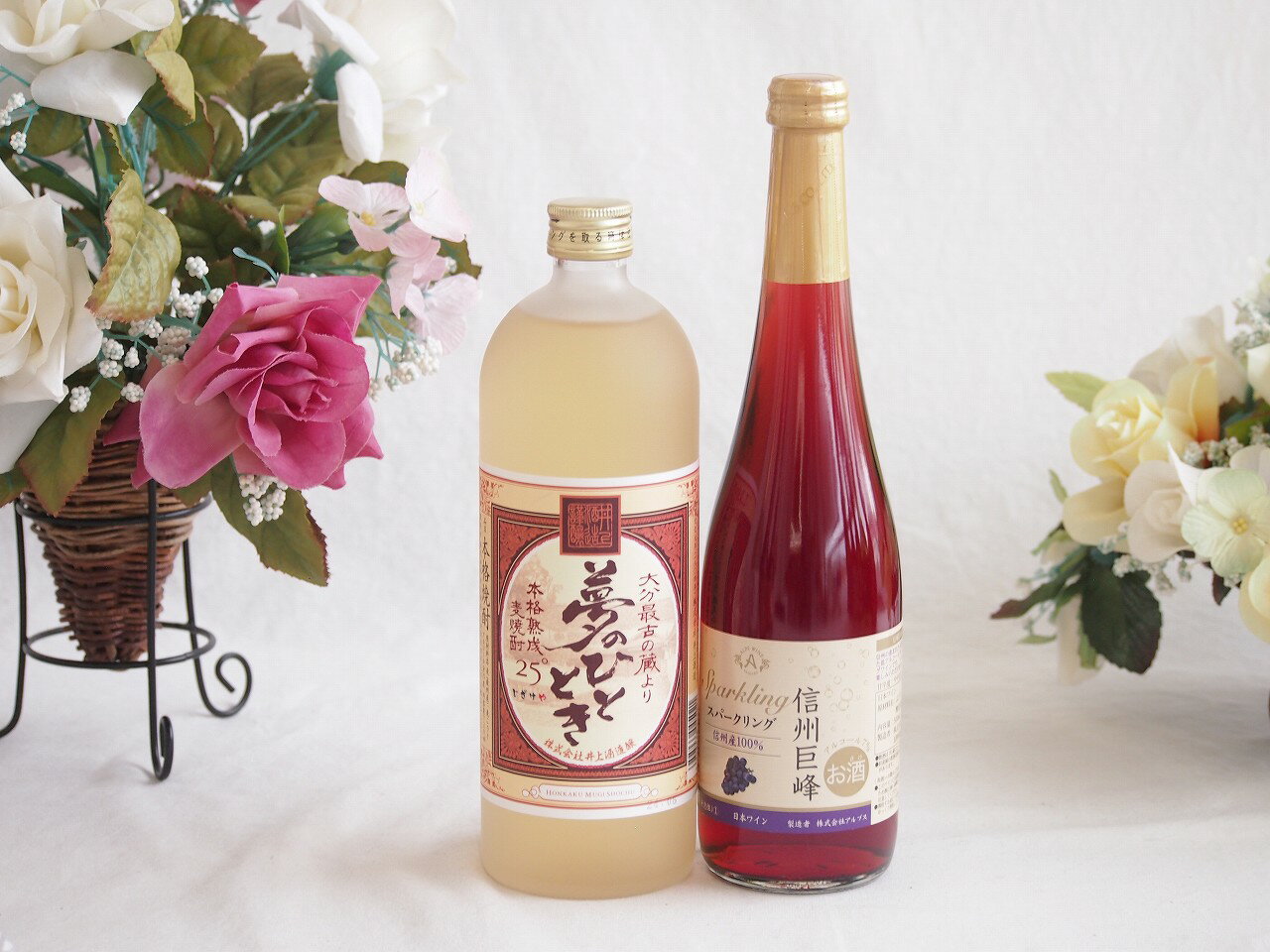 プレミアムな熟成麦焼酎と国産ワインセット夢のひととき熟成麦焼酎25°(大分県)720m...