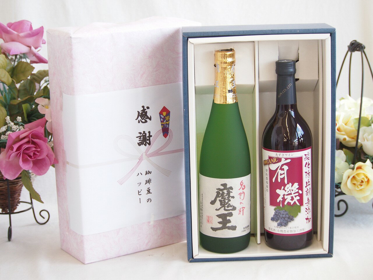 贈り物ギフトセット用として賜らせて頂きます。 熨斗賜ります。（熨斗表書き例：お中元、お歳暮、内祝いなど 　　 お名前例：贈り物本舗じざけや） ギフトカードメッセージ賜ります。 鹿児島県の本格芋焼酎 魔王は、白玉醸造株式会社が製造している高品...