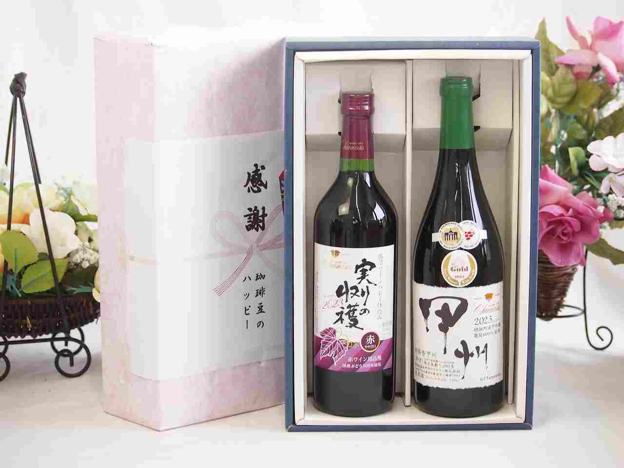 春の贈り物便り 感謝の贈り物ボックス 国産やや甘口赤