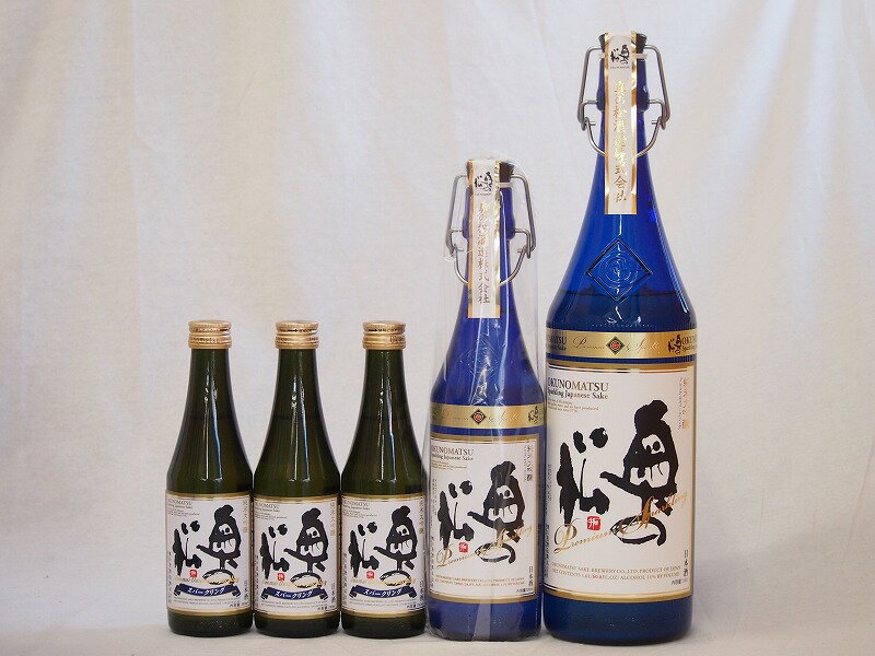 スパークリング日本酒大中小5本セット 純米大吟醸 奥の松(福島県)1600ml×1 720ml×1 290ml×3