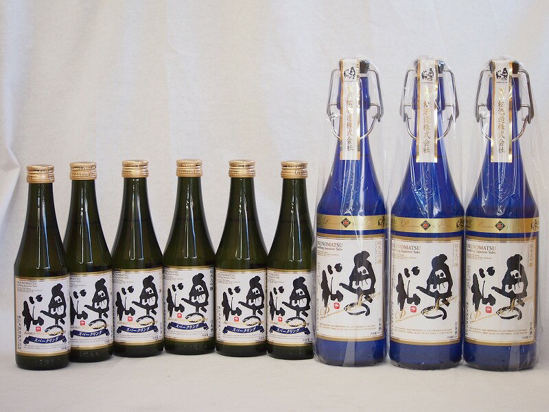 スパークリング日本酒中小9本セット 純米大吟醸 奥の松(福島県)720ml×3 290ml×6