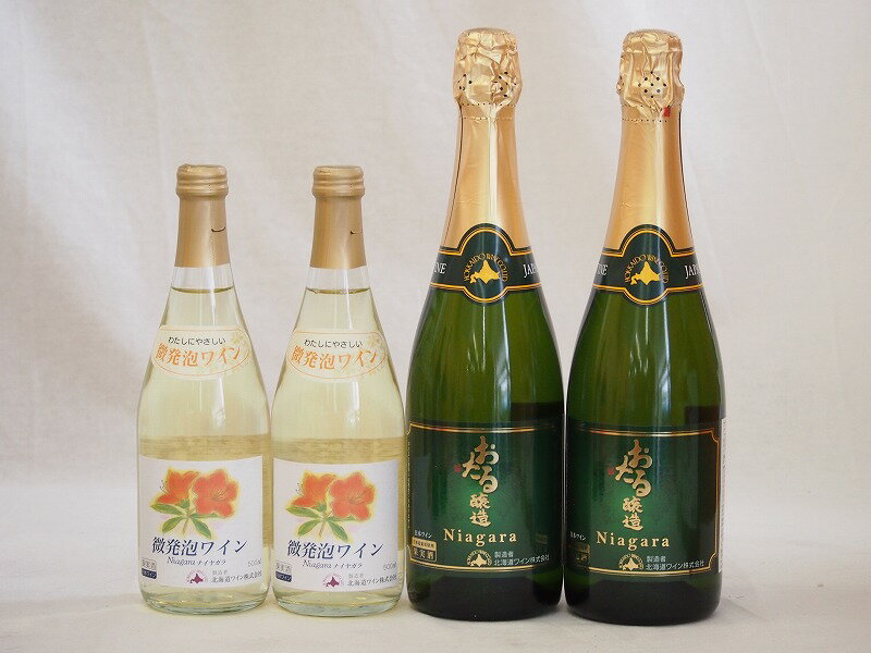 北海道おたるスペシャルワイン4本セット(やや甘口白)500ml×2本 720ml×2本