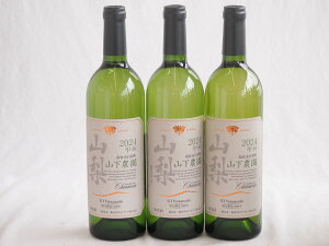 【最大2000円オフクーポン26日1:59迄】3本セット(シャンモリ山梨県産限定醸造甲州白ワイン12度辛口(笛吹市石和町山下農園)) 750ml×3本