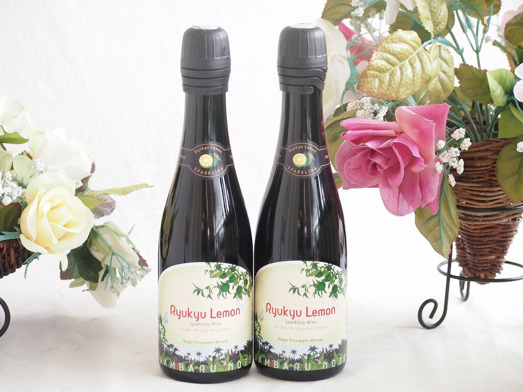 2本セット(シークヮーサースパークリングワイン 琉球レモン　6度辛口) 375ml×2本