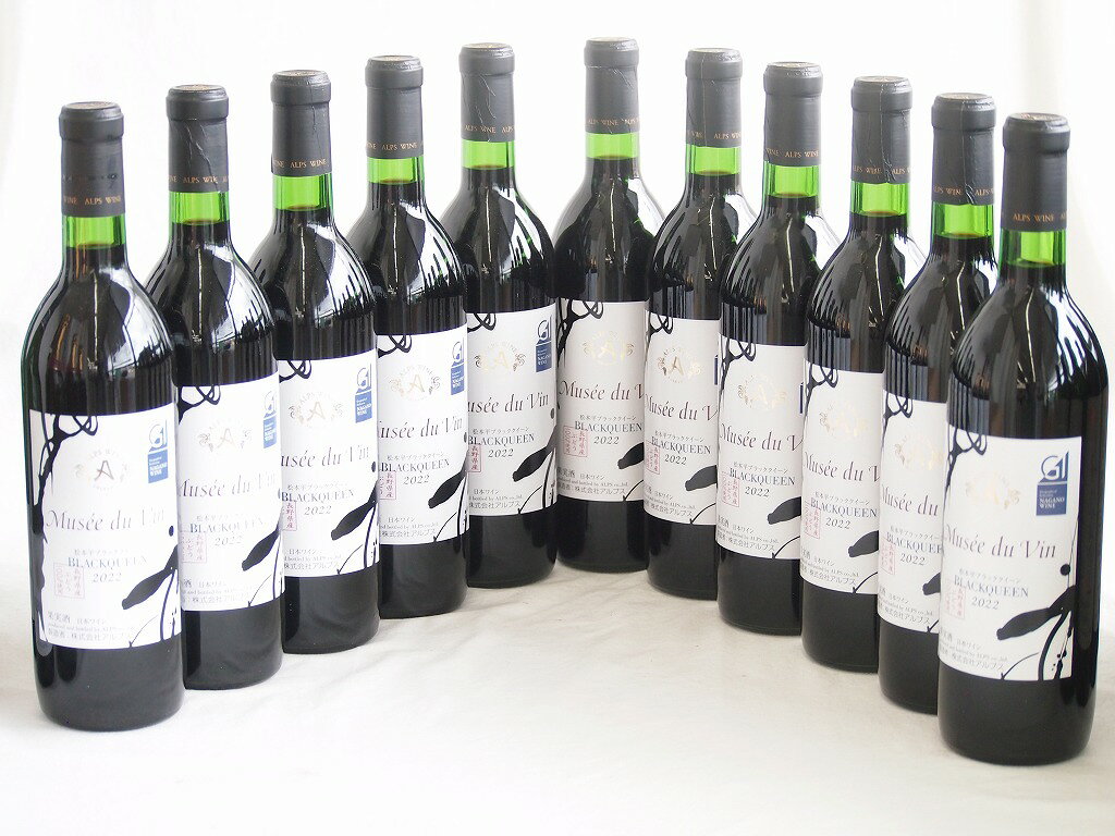 11本セット(GI長野日本ワイン白ミュゼドゥヴァン 松本平ブラッククイーン樽熟成12度フルボディ) 720ml×11本