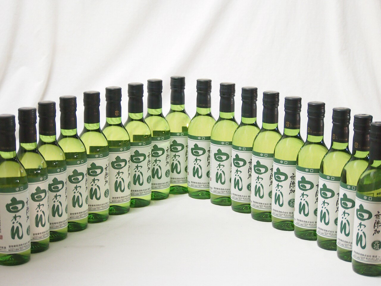 18本セット(蒼龍葡萄株式会社 酸化防止剤無添加 白わいん中口(山梨県)) 360ml×18本