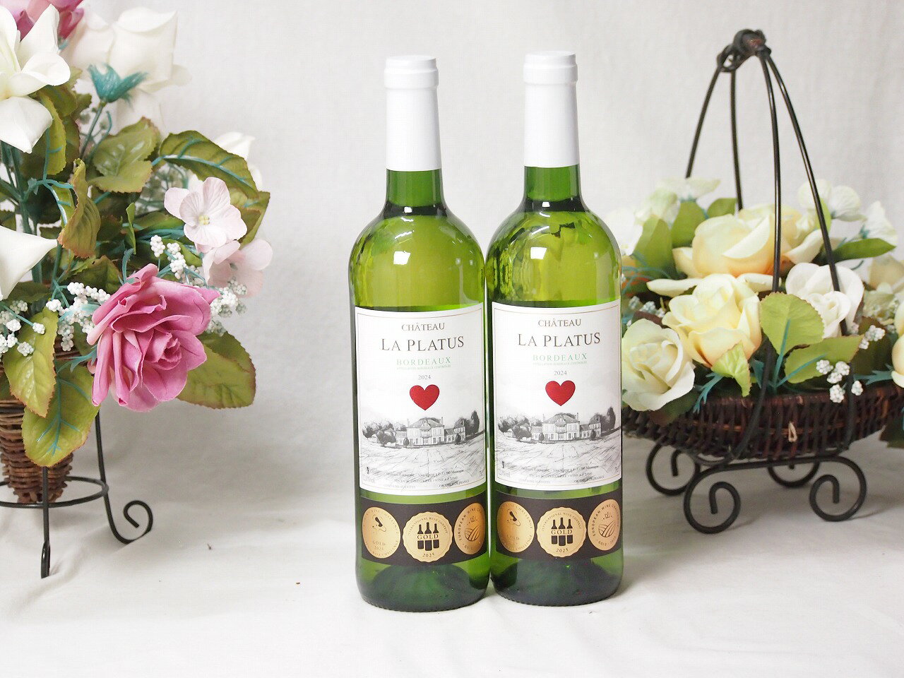 2本セット(ボルドー産トリプル金賞受賞白ワイン シャトー ラ プラテュス2024(フランス)) 750ml×2本 sake-gets-17500482 贈り物本舗じざけや パッケージ画像
