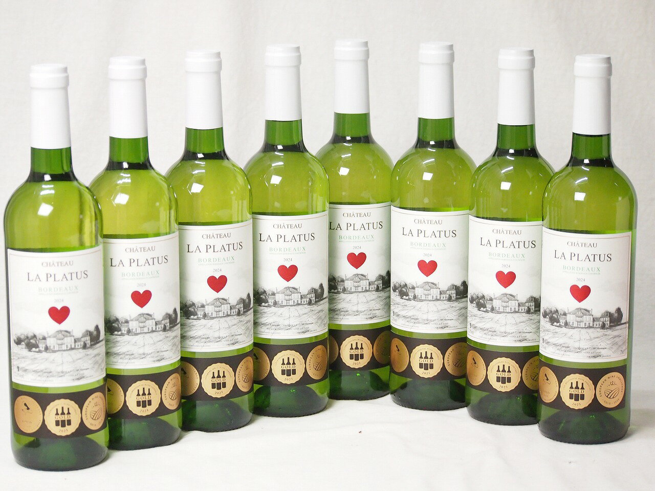 8本セット(ボルドー産トリプル金賞受賞白ワイン シャトー ラ プラテュス2024(フランス)) 750ml×8本 sake-gets-17500490 贈り物本舗じざけや パッケージ画像