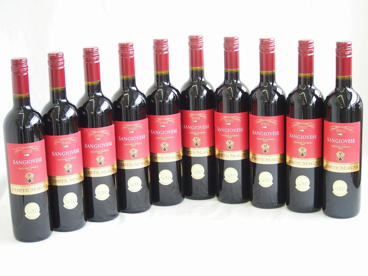 10本セット(金賞受賞イタリア赤ワイン コルテマーニャ サンジョヴェーゼ プーリア) 750ml×10本