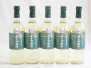 【最大2000円オフクーポン26日1:59迄】5本セット(長野県産葡萄ナイアガラ 白ワイン) 720ml×5本