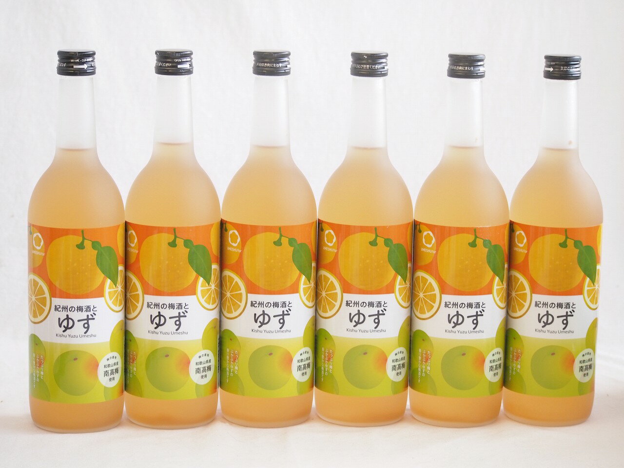 6本セット(和歌山県産南高梅使用 紀州の梅酒とゆずalc.12%) 720ml×6本