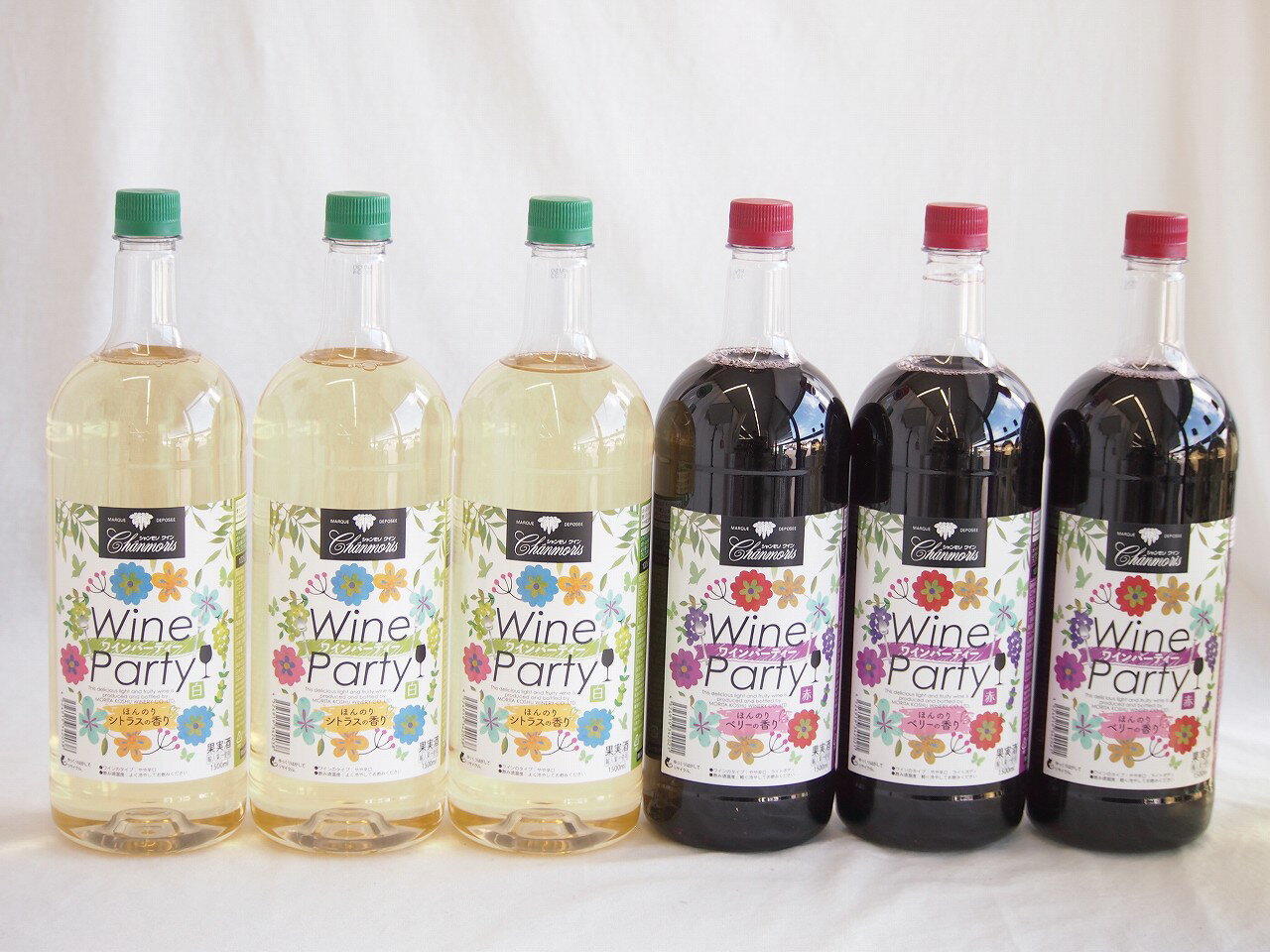 大容量ボトル6本セット(ワインパーティー 赤ワイン やや辛口 ワインパーティー 白ワイン やや辛口) 150..