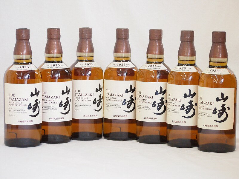 サントリーウイスキー 山崎 シングルモルト 43度 yamazaki whisky(ギフト対応可能) 700ml×7本