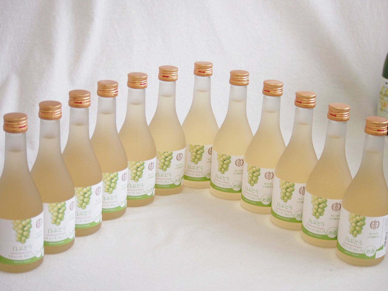 12本セット(果汁50%大吟醸使用リキュール 白ぶどうAlc7%(愛知県)) 300ml×12本