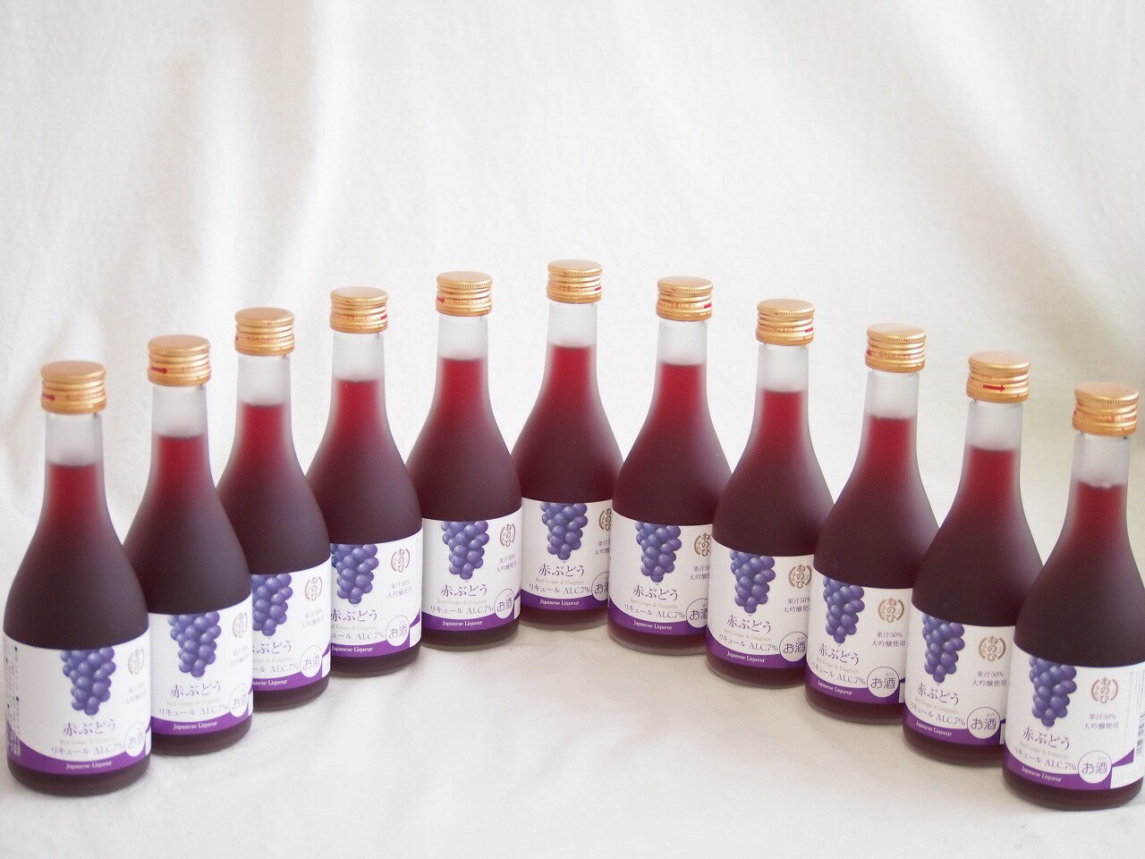 11本セット(果汁50%大吟醸使用リキュール 赤ぶどうAlc7%(愛知県)) 300ml×11本
