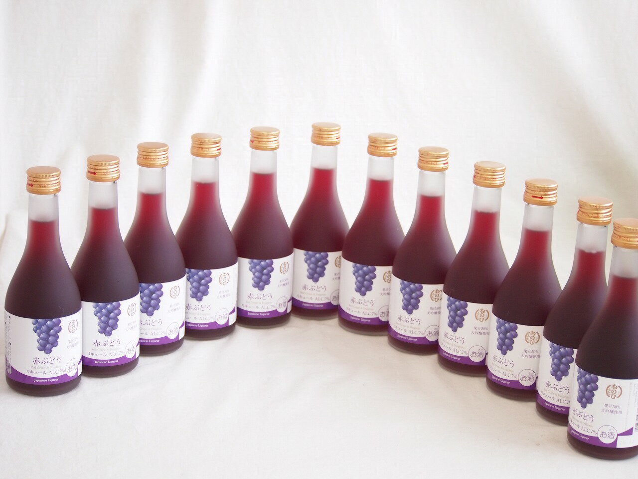 12本セット(果汁50%大吟醸使用リキュール 赤ぶどうAlc7%(愛知県)) 300ml×12本