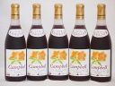 5本セット(北海道産キャンベルアーリ赤ワイン プレミアムキャンベル甘口) 720ml×5本